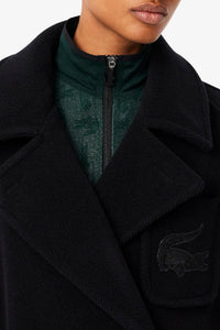 Belted wool coat - Black
