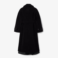 Belted wool coat - Black
