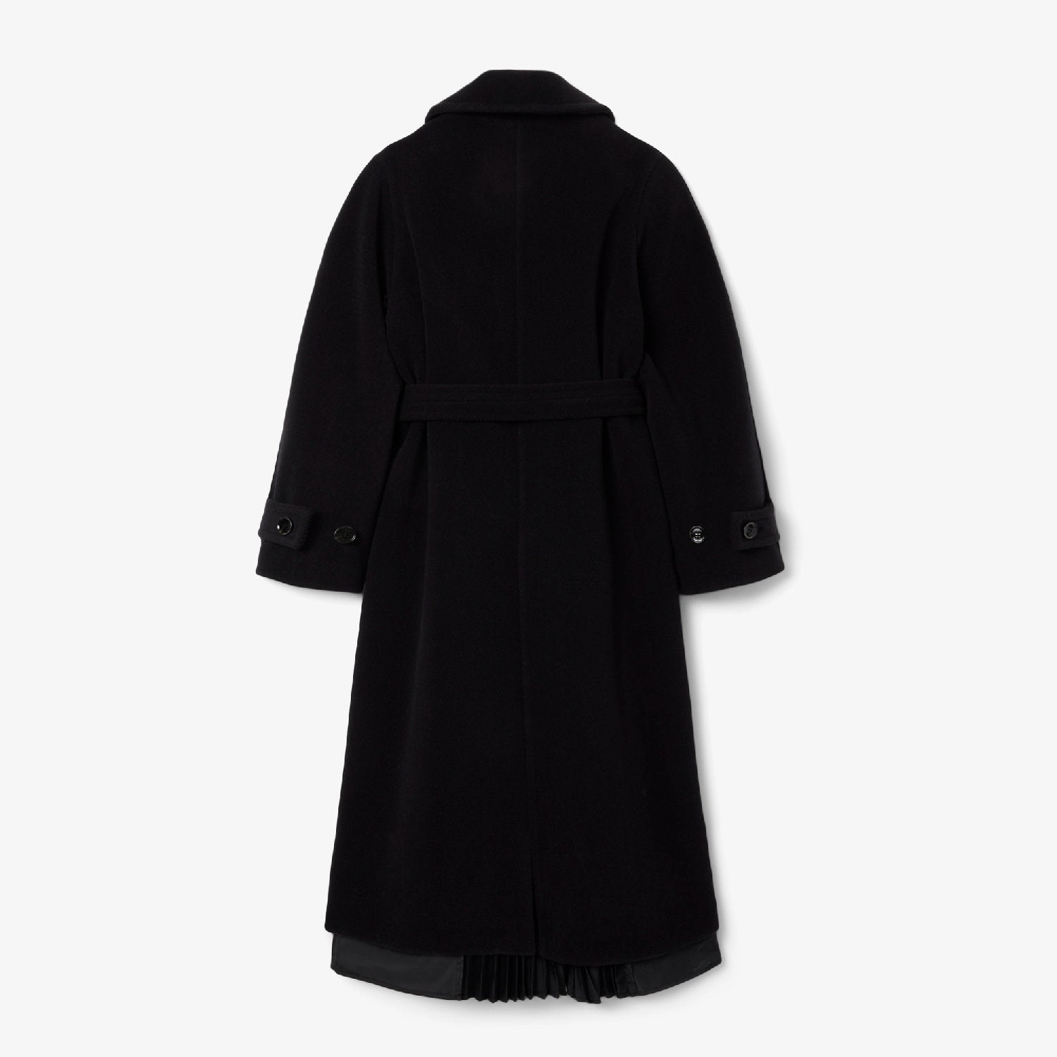 Belted wool coat - Black