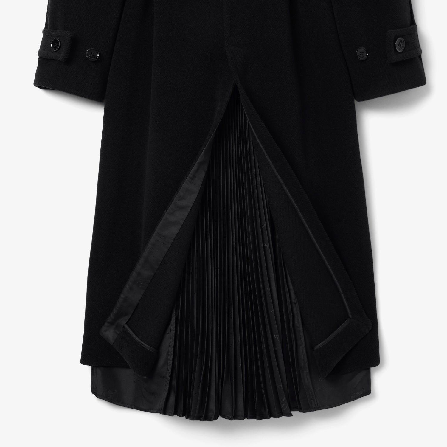 Belted wool coat - Black