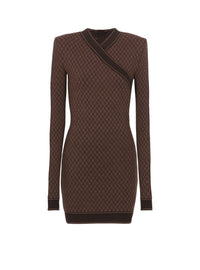Robe courte Mini monogramme - Marron & Marron Foncé