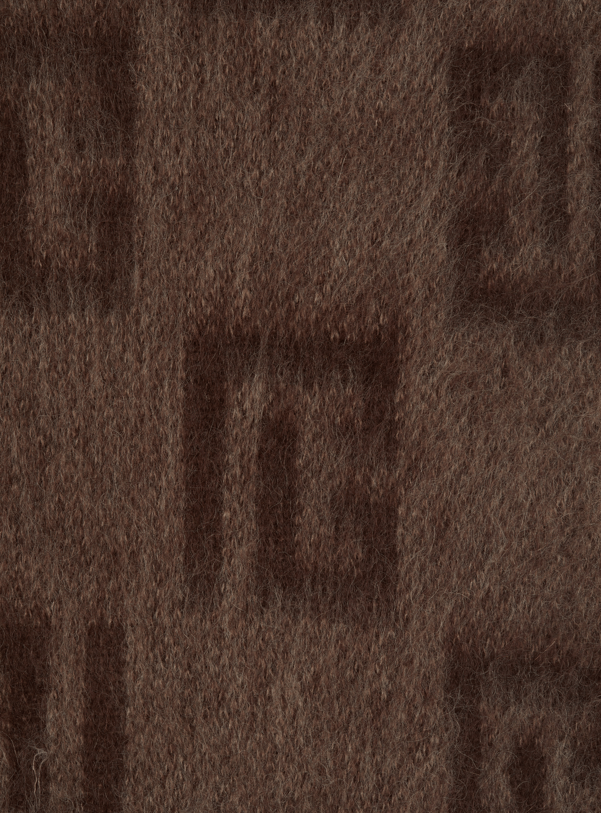 Écharpe en mohair brossé monogramme - Marron & Marron Foncé