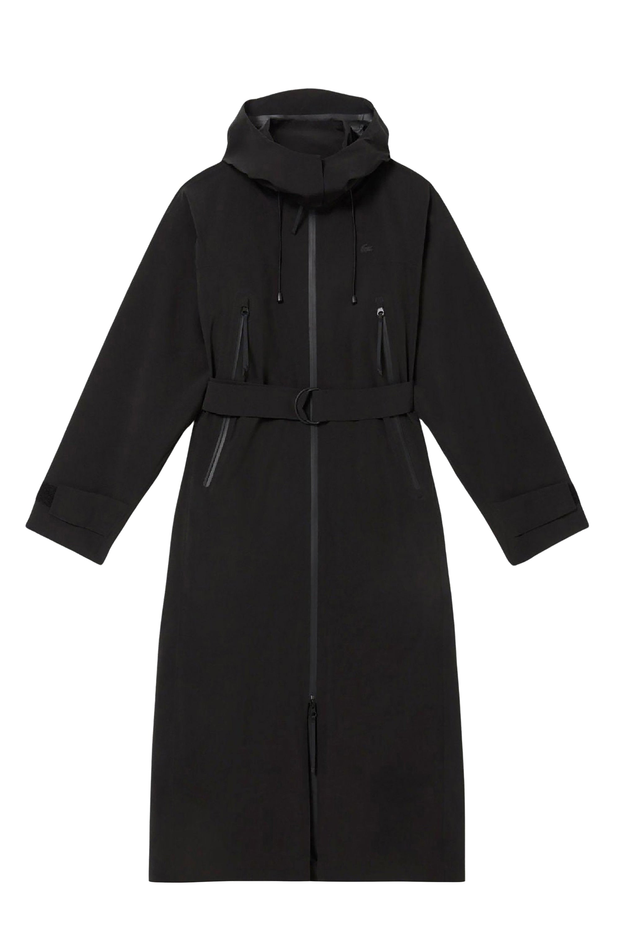 Long waterproof hooded parka - Black