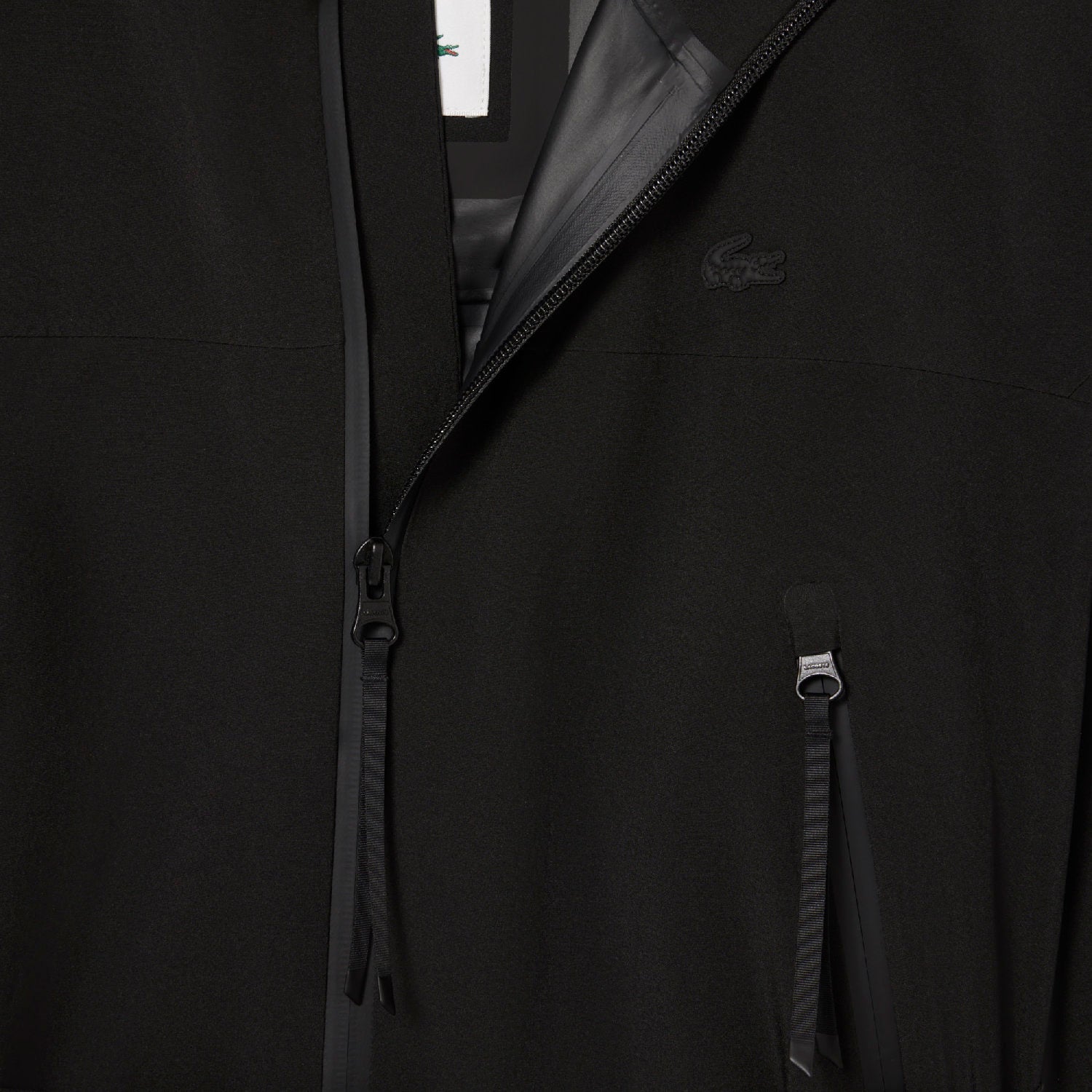 Parka longue à capuche imperméable - Noir