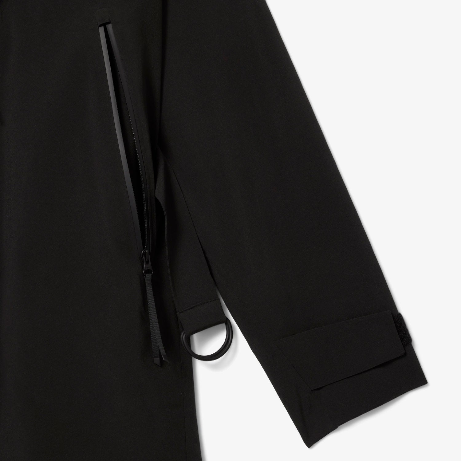 Parka longue à capuche imperméable - Noir