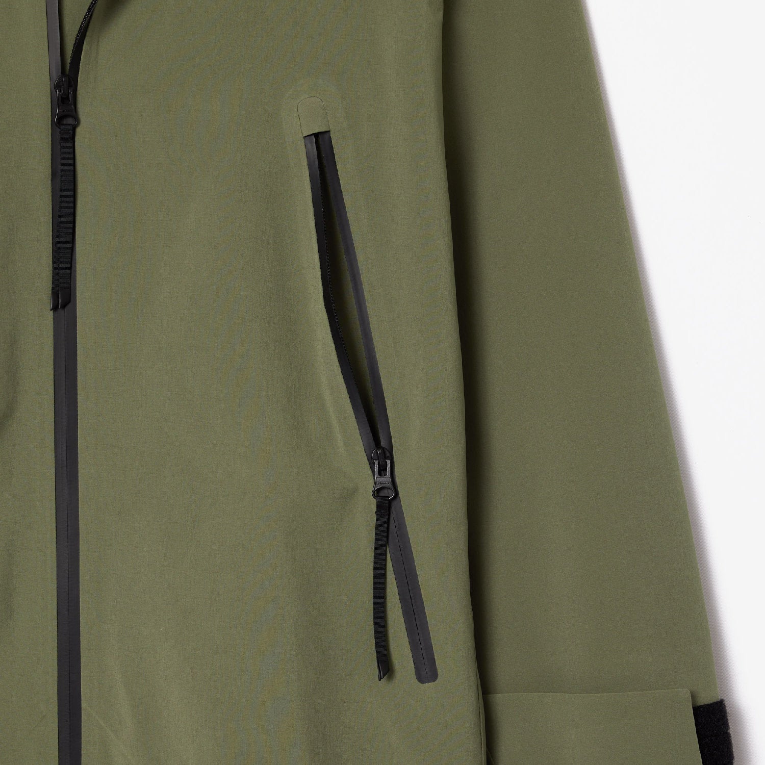 Parka longue à capuche imperméable - Kaki