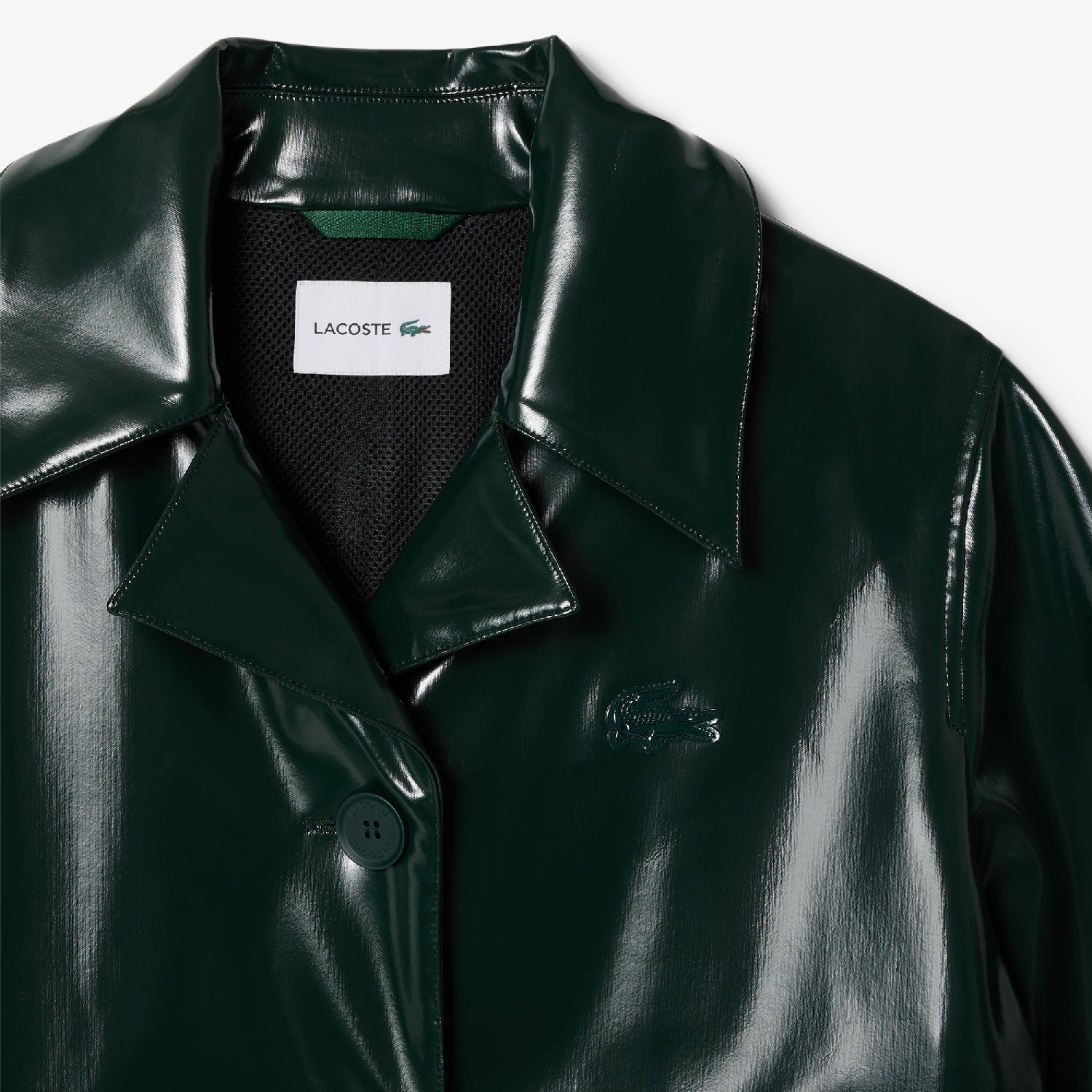 Trench coat boutonné en vinyle - Sinople