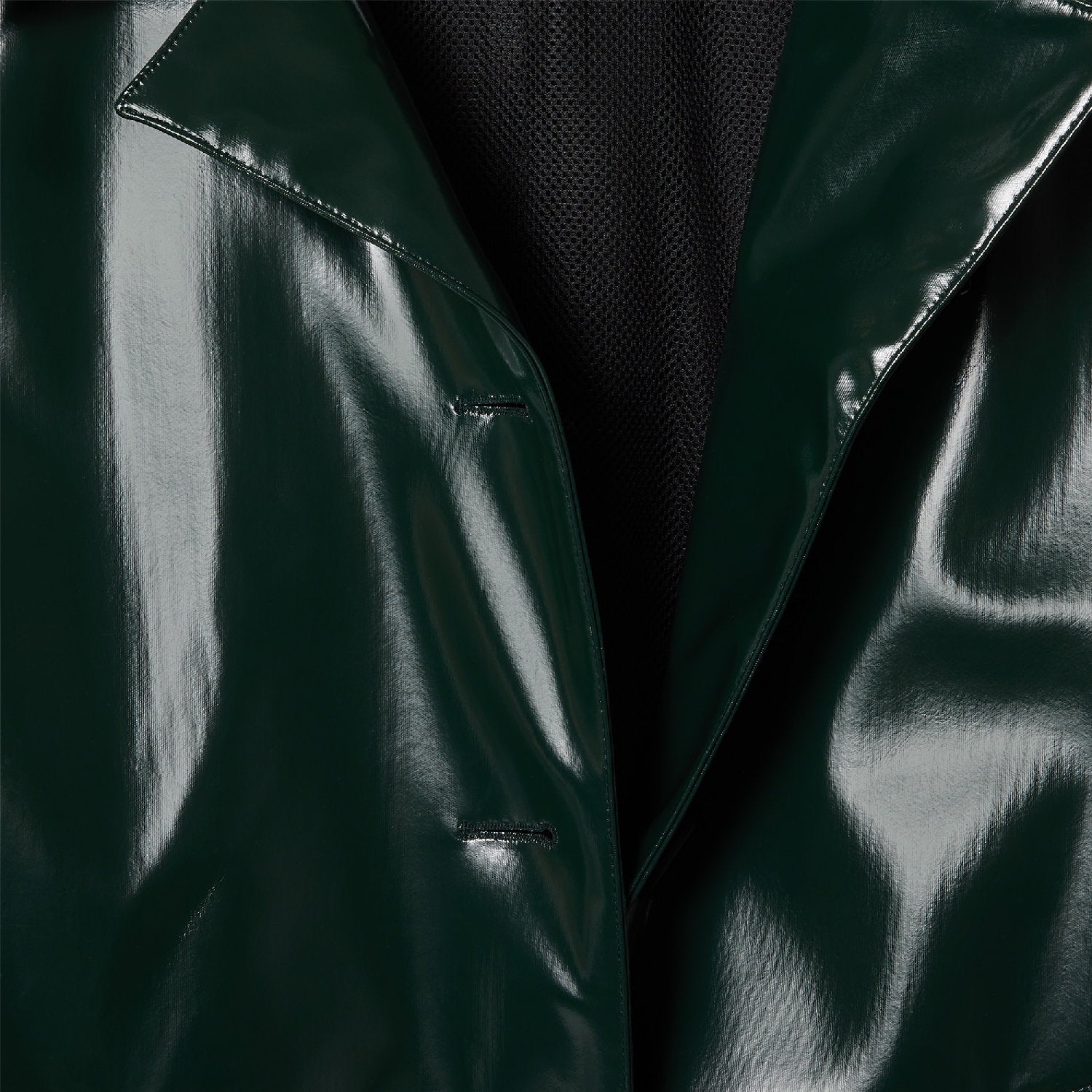 Trench coat boutonné en vinyle - Sinople