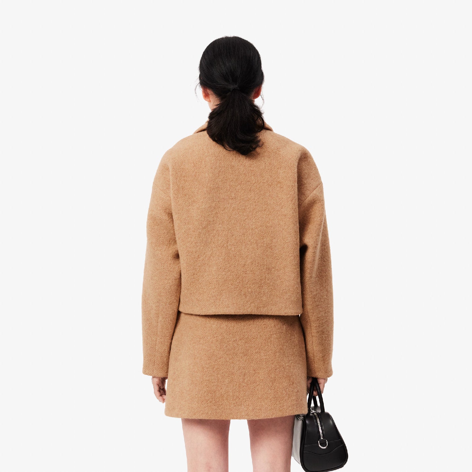 Oversized short jacket in wool - Sahel