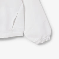 Veste courte oversize zippée à capuche - Blanc
