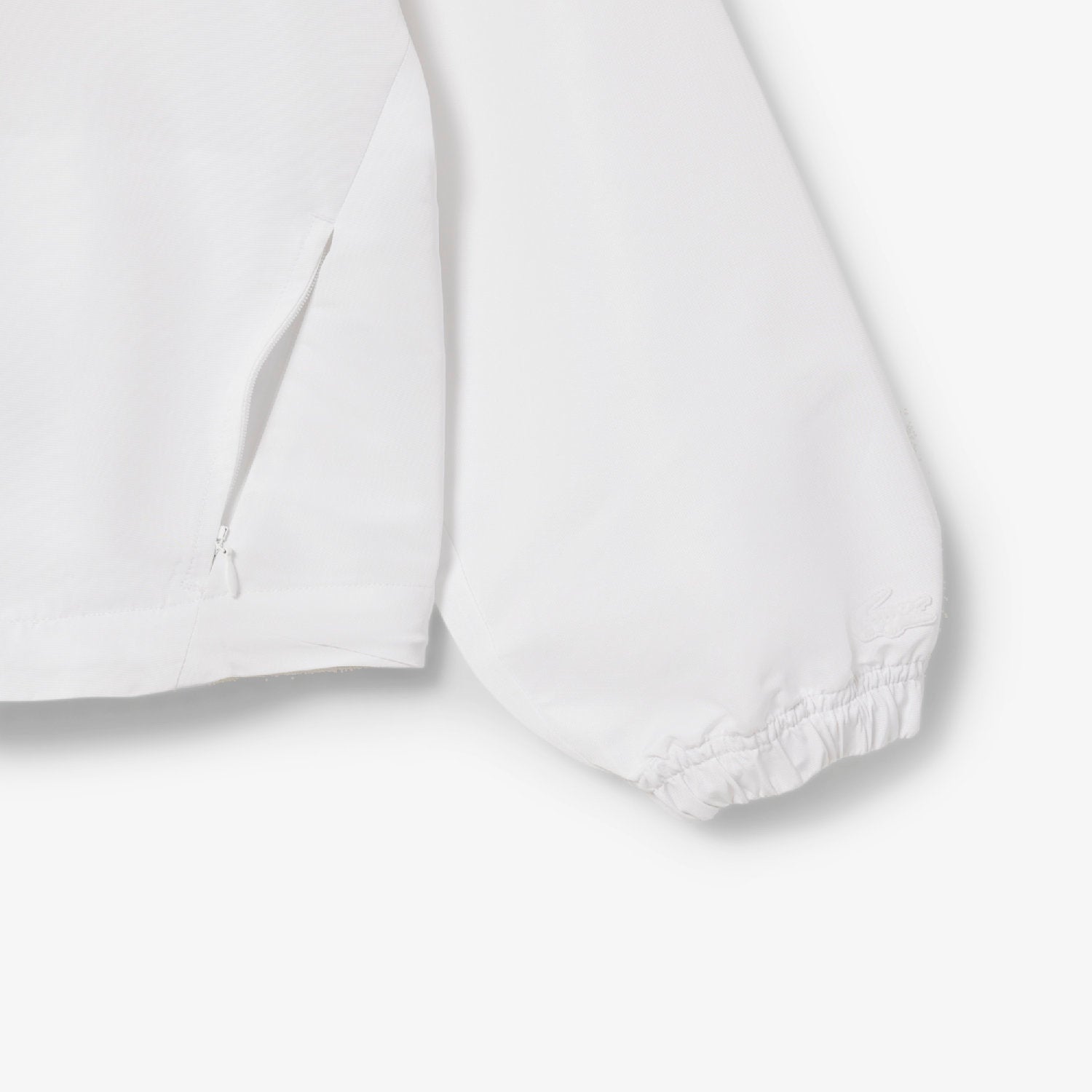 Veste courte oversize zippée à capuche - Blanc