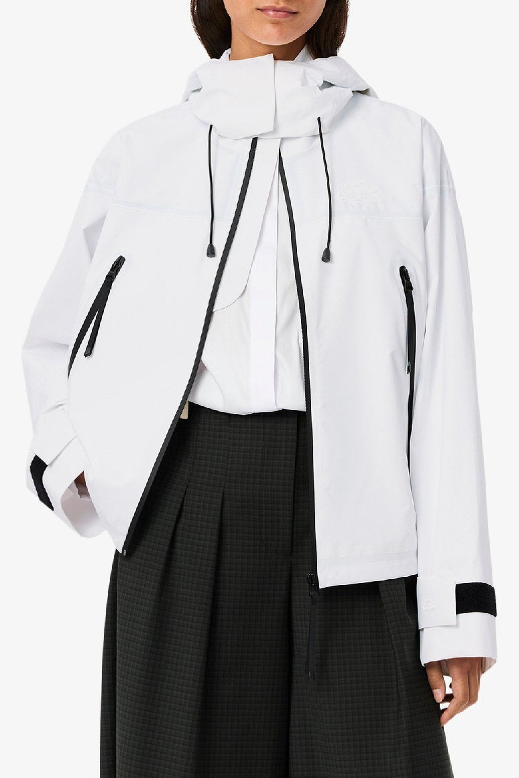 Parka à capuche oversize imperméable - Blanc