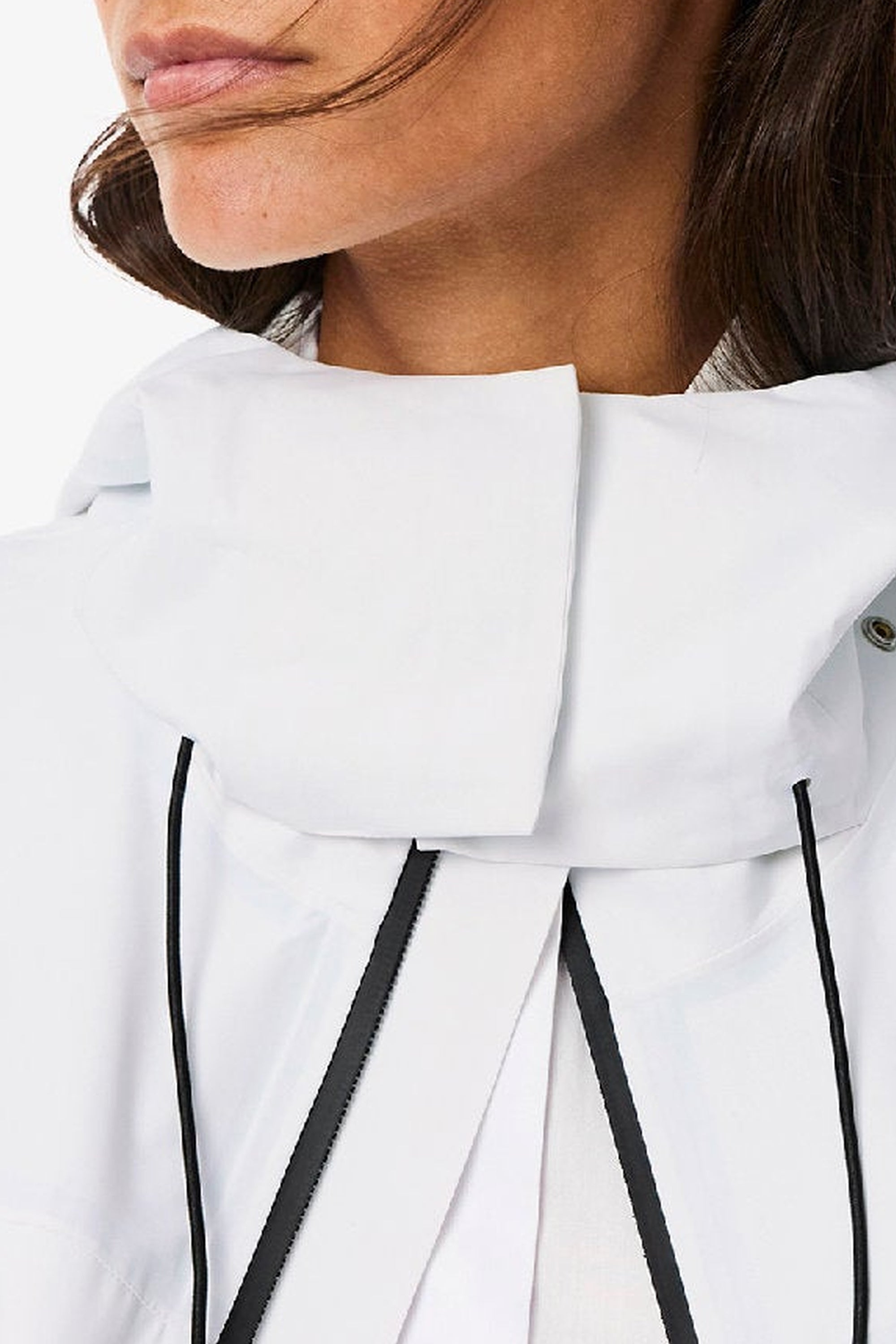 Parka à capuche oversize imperméable - Blanc