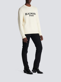 Wool crew-neck sweater - Beige