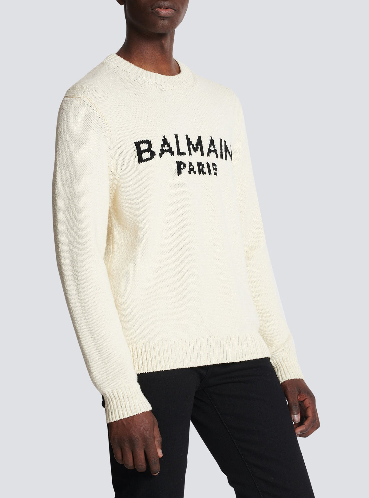 Wool crew-neck sweater - Beige
