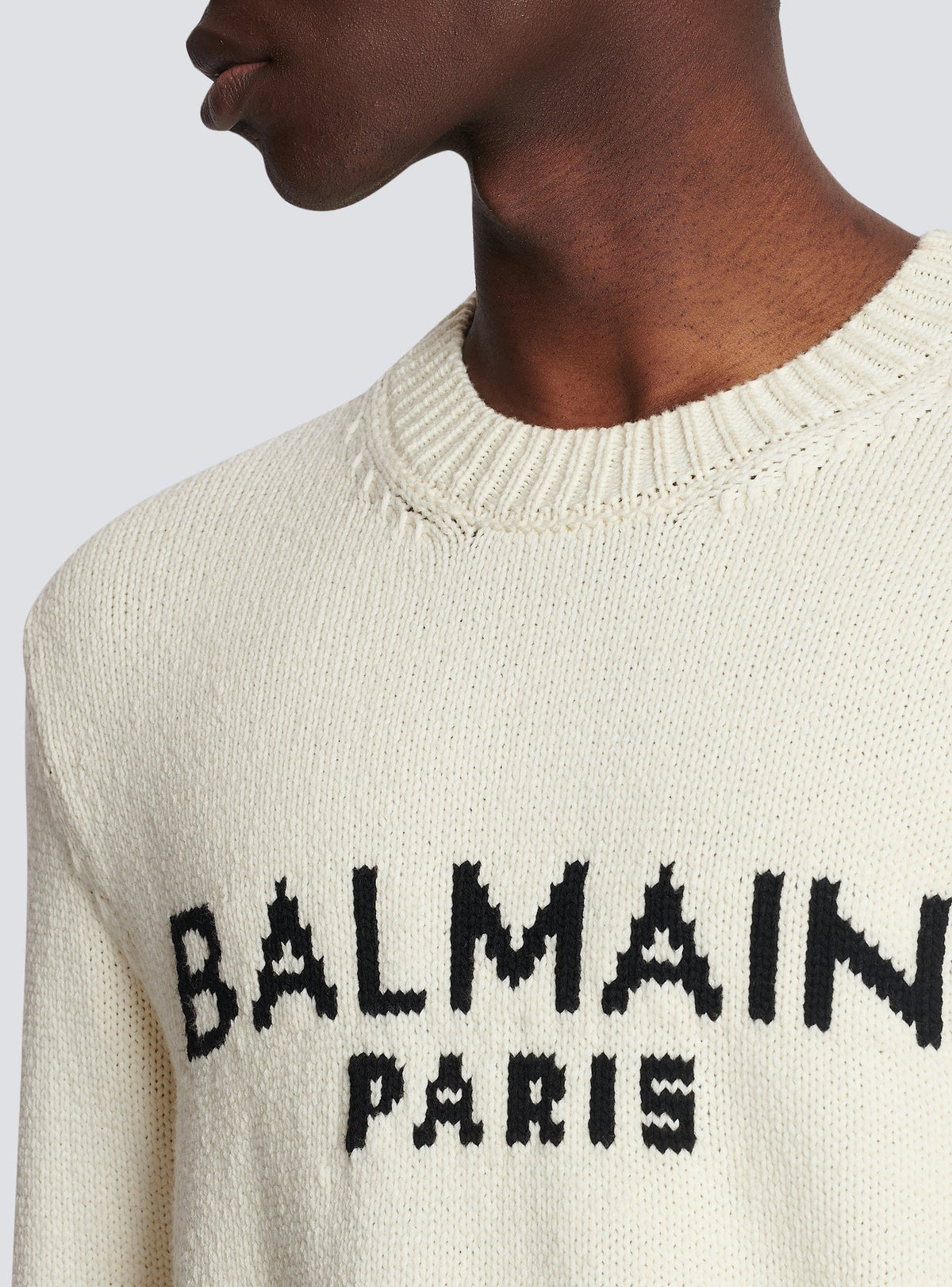 Wool crew-neck sweater - Beige
