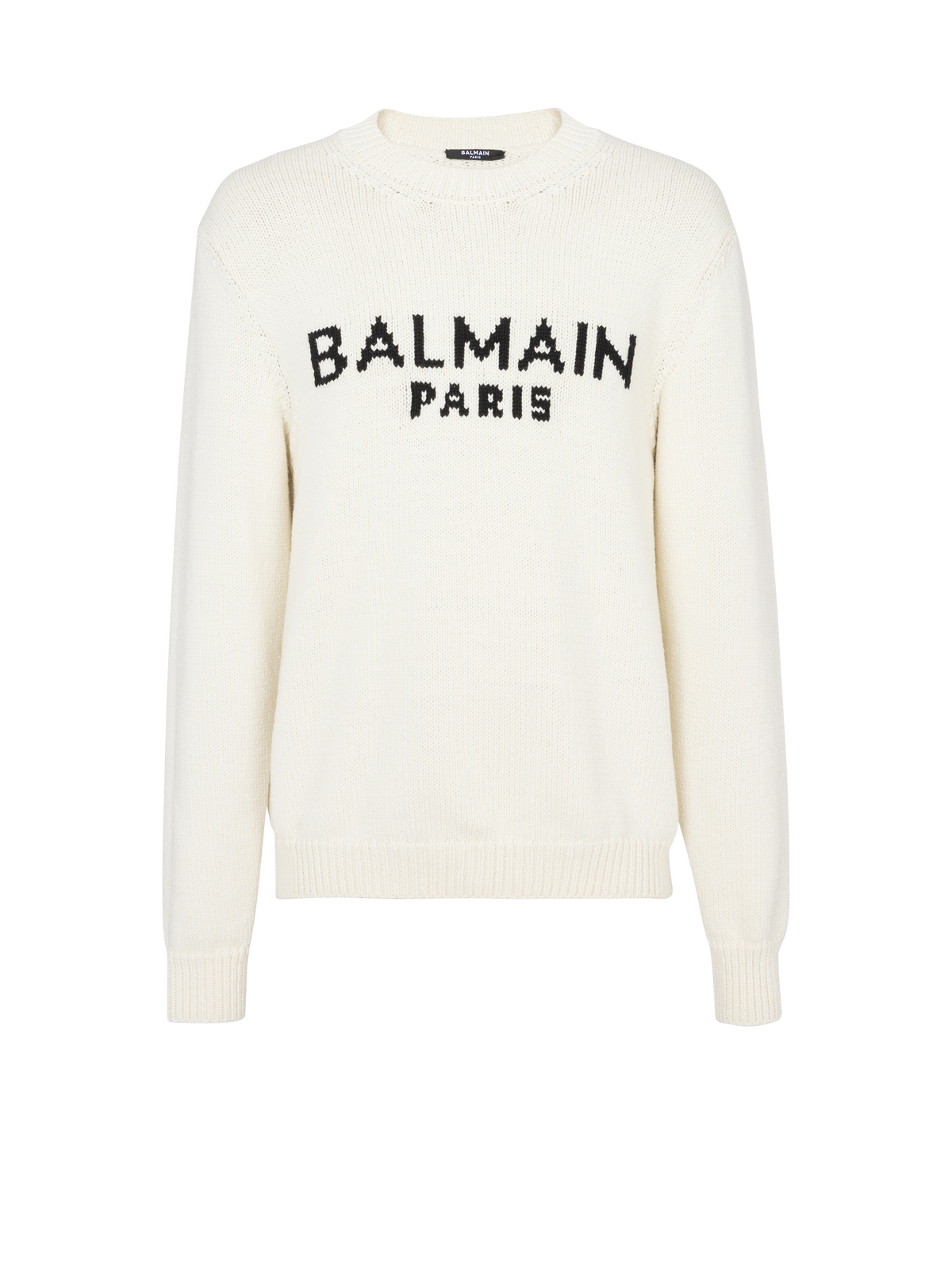 Pull en maille mérinos balmain - Beige