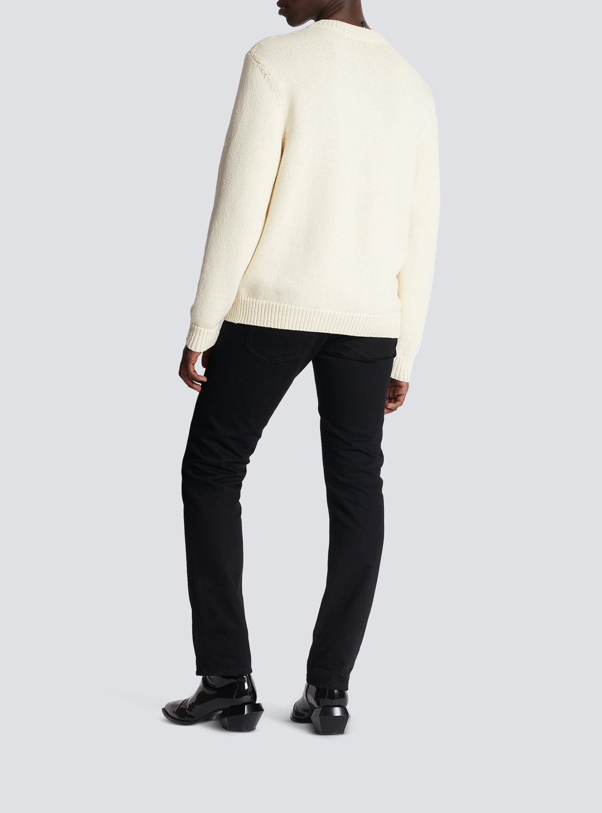 Wool crew-neck sweater - Beige