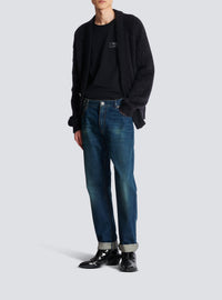 Pantalon droit en denim - Bleu Jean Brut & Noir