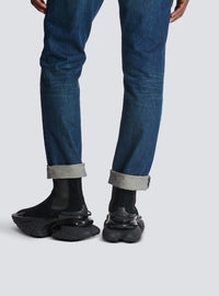 Pantalon droit vintage en denim - Bleu Jean Brut