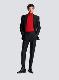 Pantalon droit mini monogramme - Noir & Noir