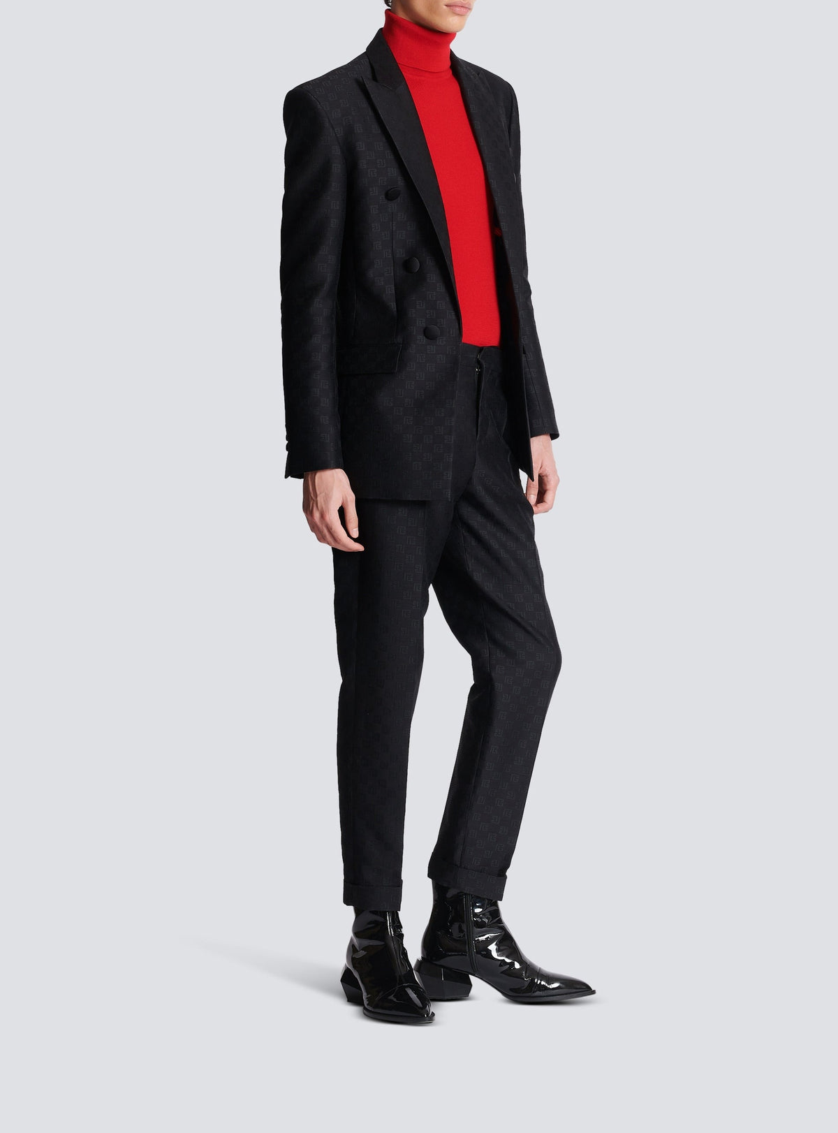 Veste mini monogramme en laine - Noir & Noir