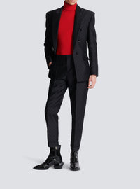 Veste mini monogramme en laine - Noir & Noir