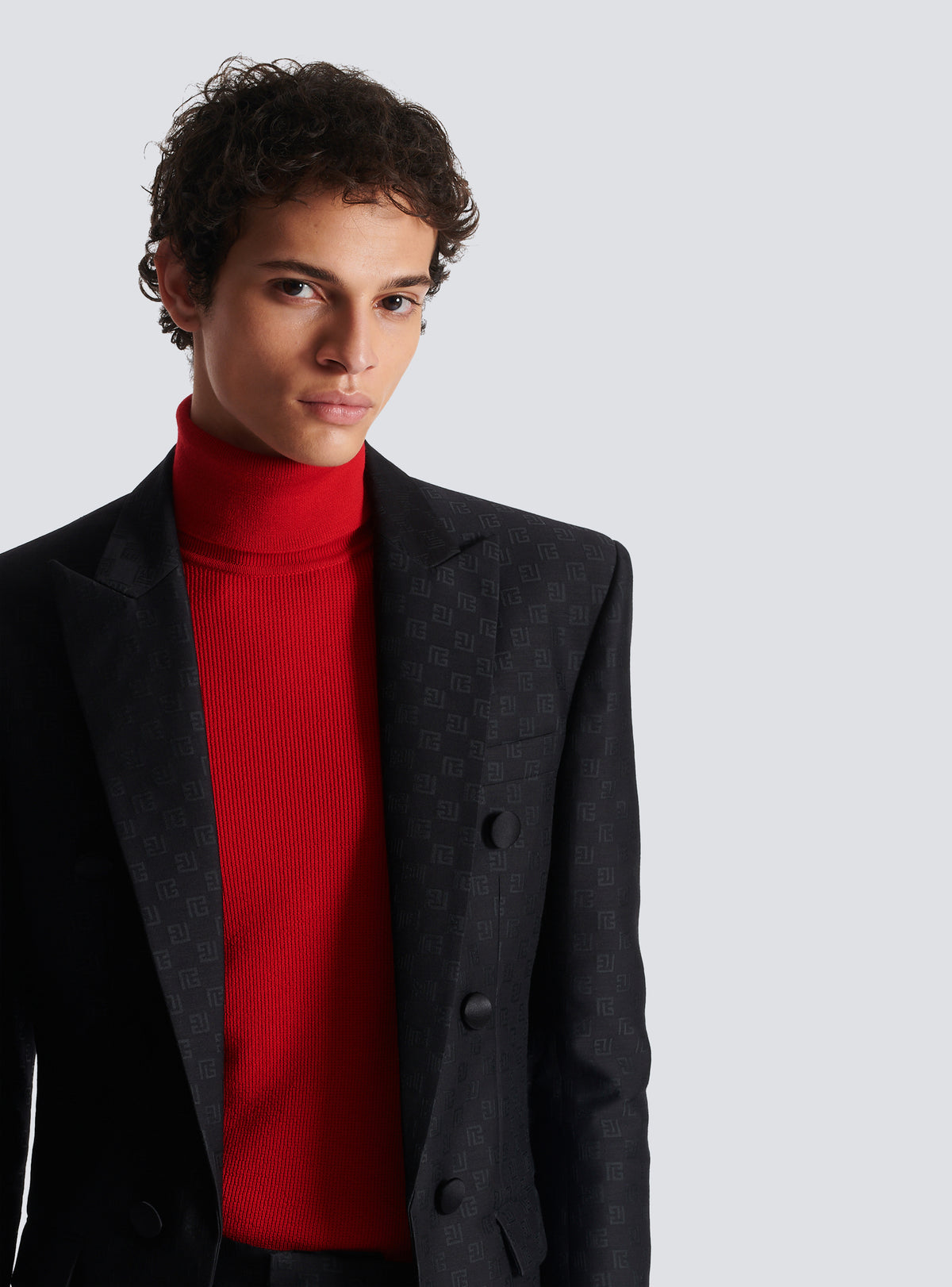 Veste en satin mini monogramme - Noir & Noir