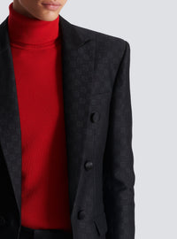 Veste mini monogramme en laine - Noir & Noir