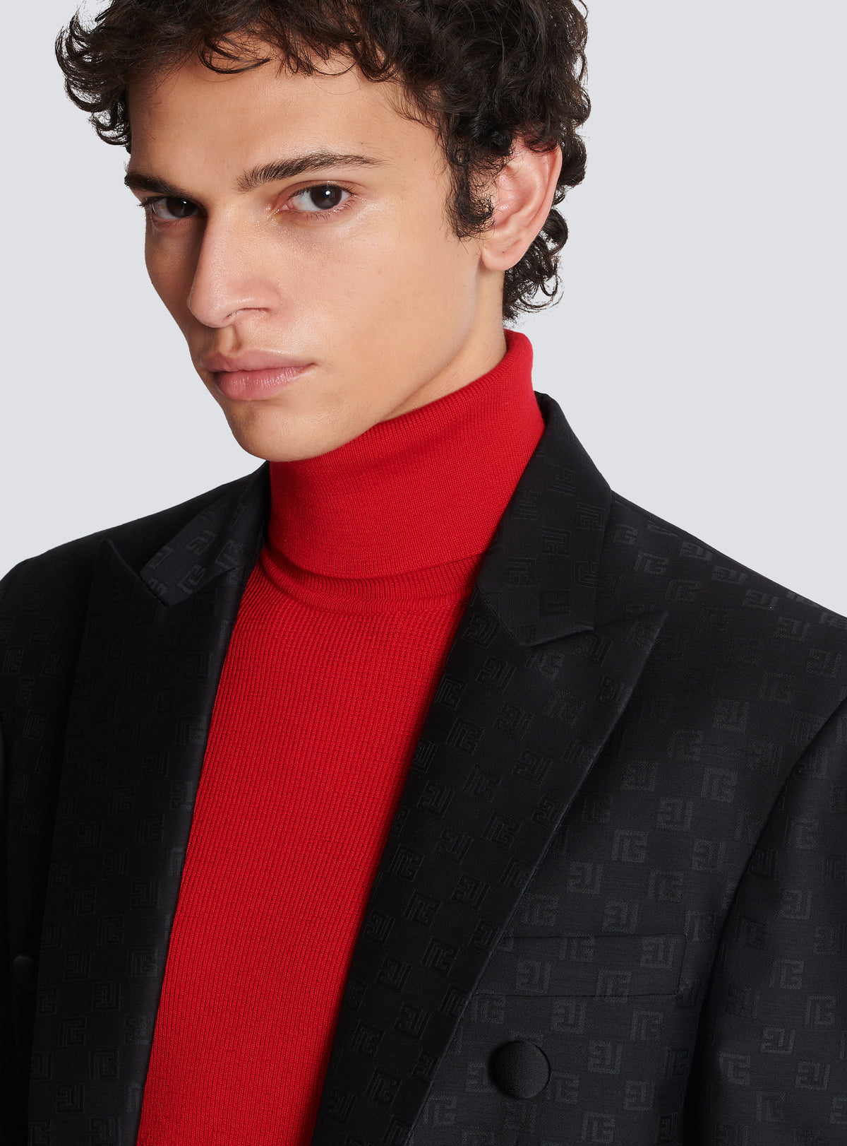 Veste en satin mini monogramme - Noir & Noir