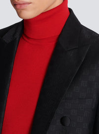 Veste mini monogramme en laine - Noir & Noir