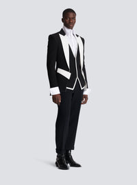 Veste double en crêpe - Noir & Blanc