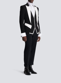 Veste double en laine - Noir & Blanc