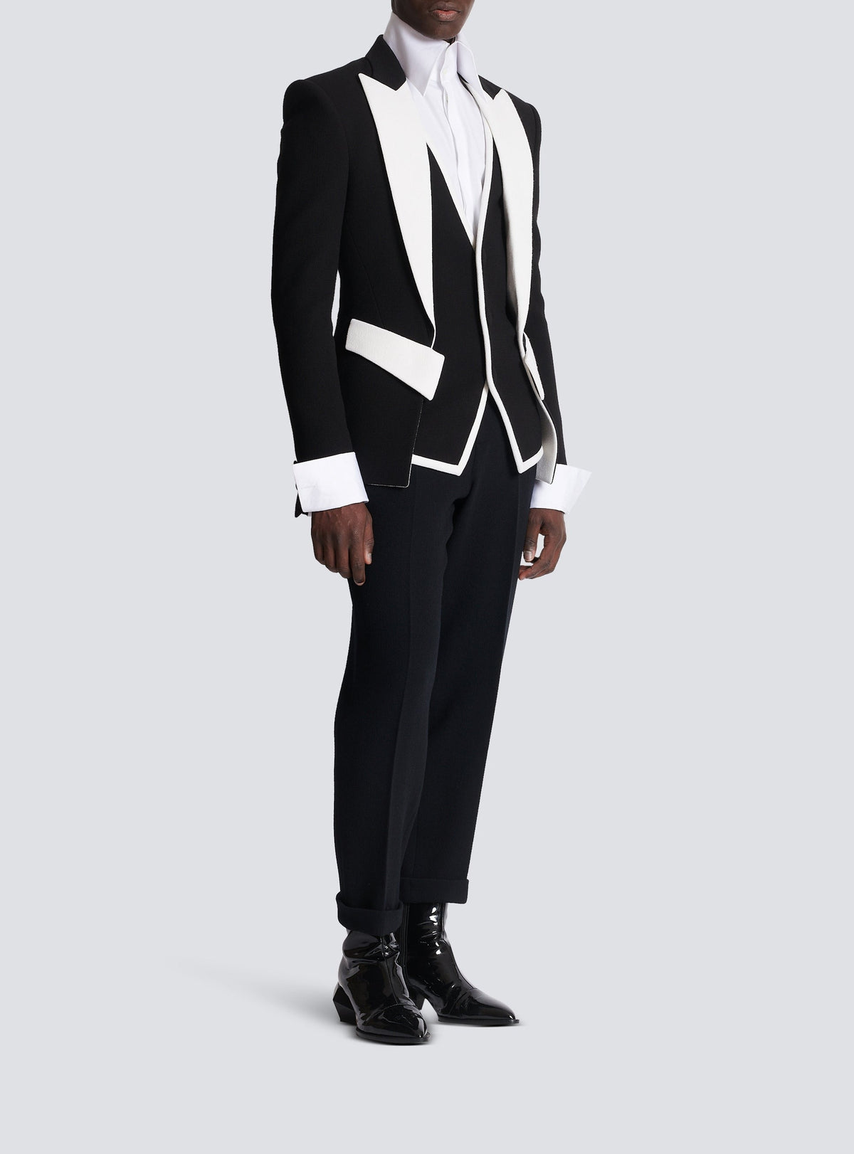 Veste double en laine - Noir & Blanc