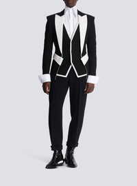 Veste double en laine - Noir & Blanc