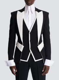 Veste double en crêpe - Noir & Blanc