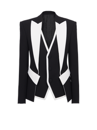 Veste double en crêpe - Noir & Blanc