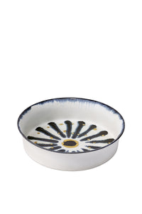Large bohemian porcelain bowl - White