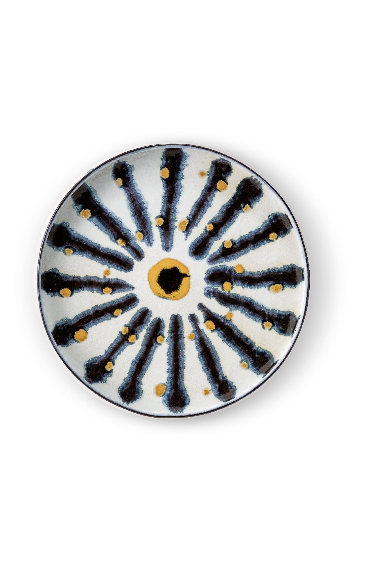 Plat rond bohème en porcelaine - White