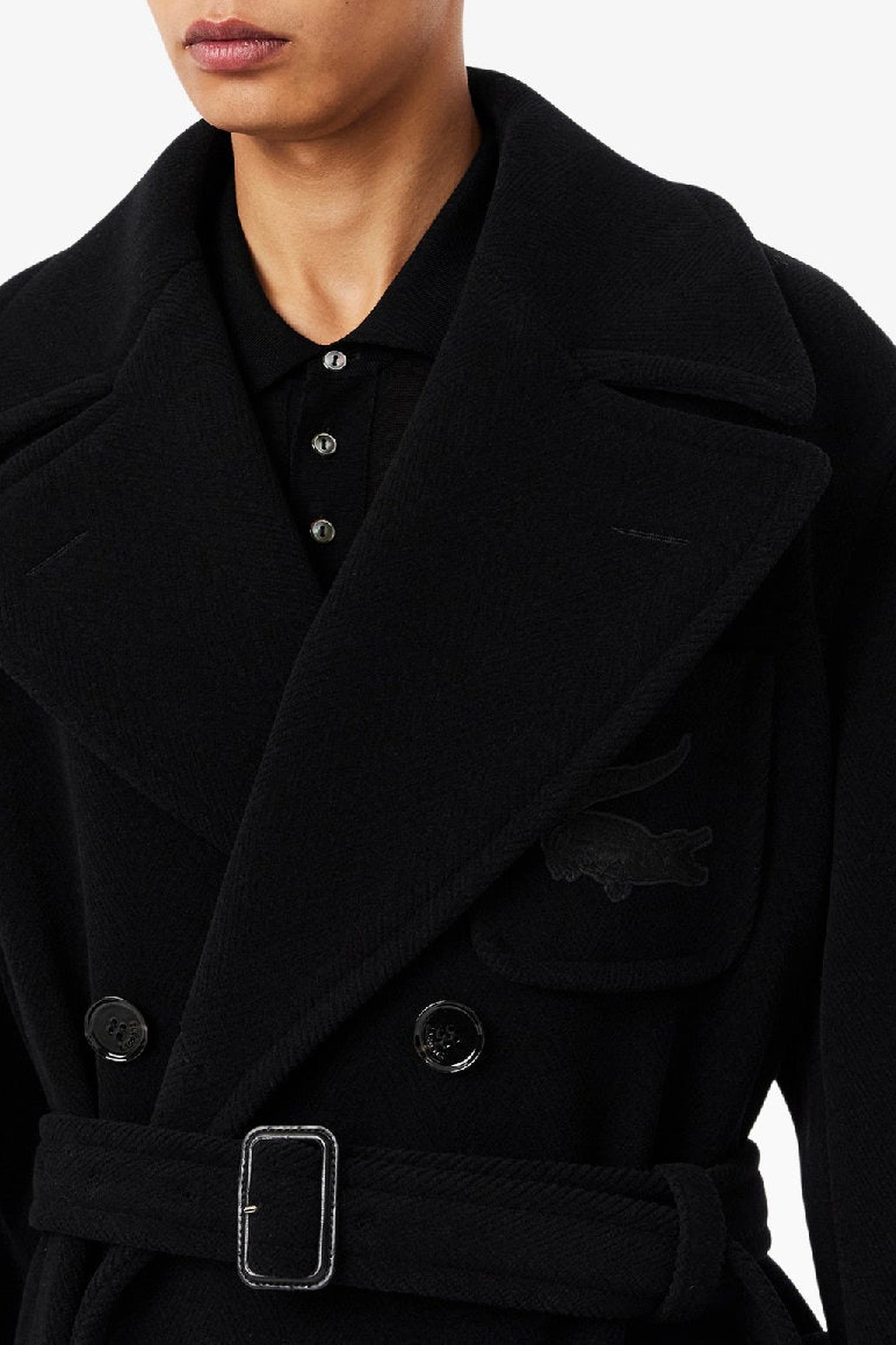 Manteau oversize en laine - Noir