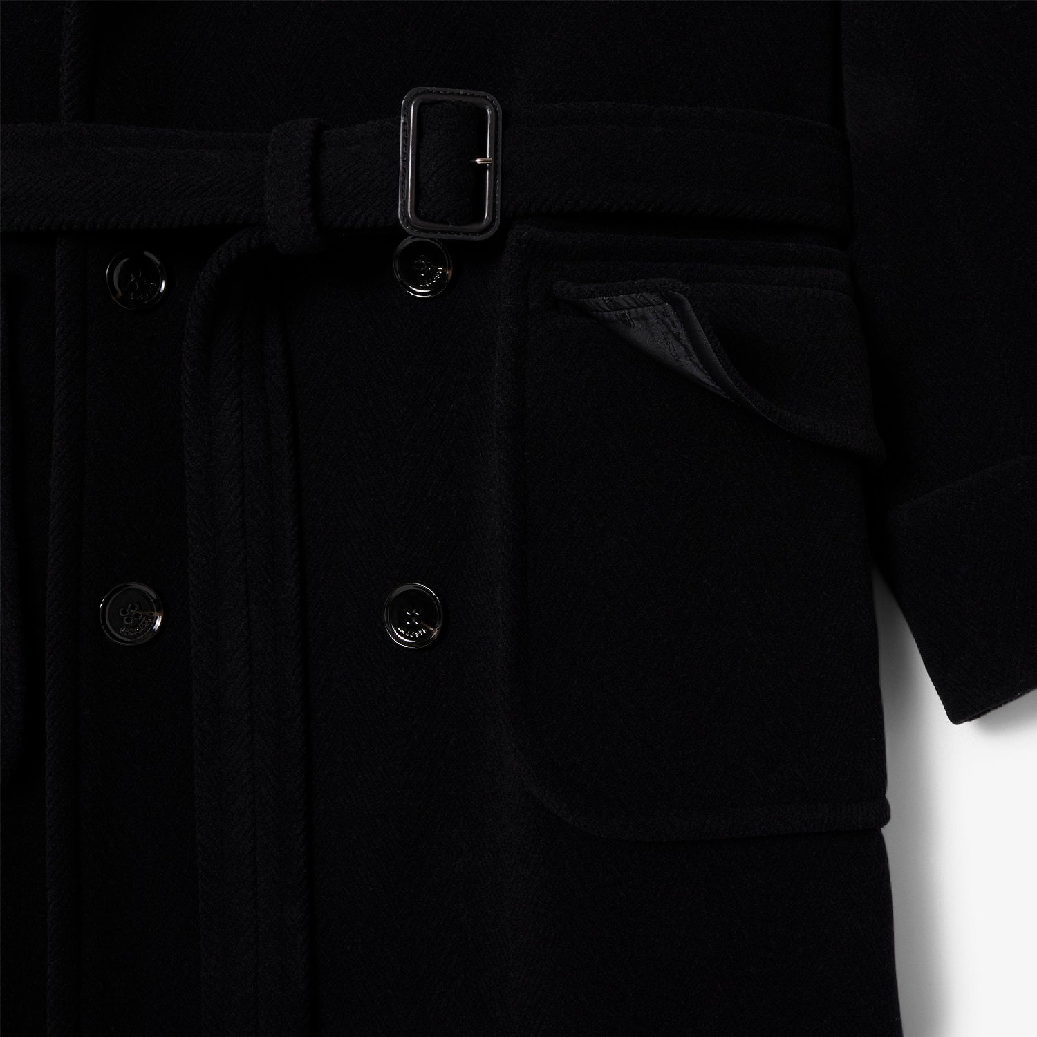 Manteau oversize en laine - Noir