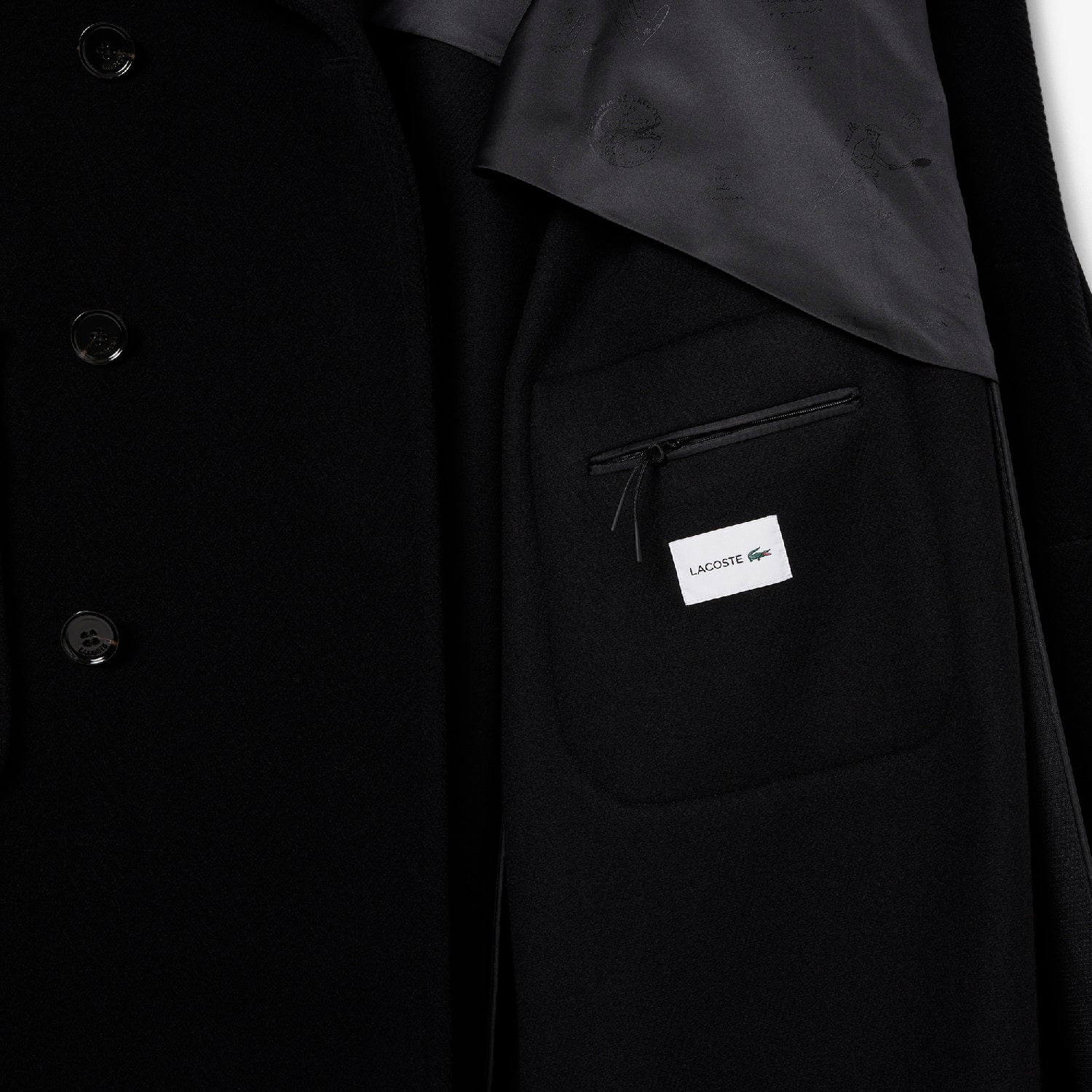 Manteau oversize en laine - Noir