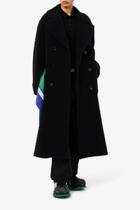 Manteau oversize en laine - Noir