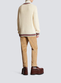 Knitted wool sweater - White