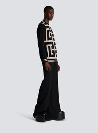Pull maxi monogramme - Ivoire & Noir