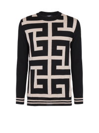 Pull maxi monogramme - Ivoire & Noir