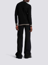 Maxi monogram wool sweater - Ivory & Black