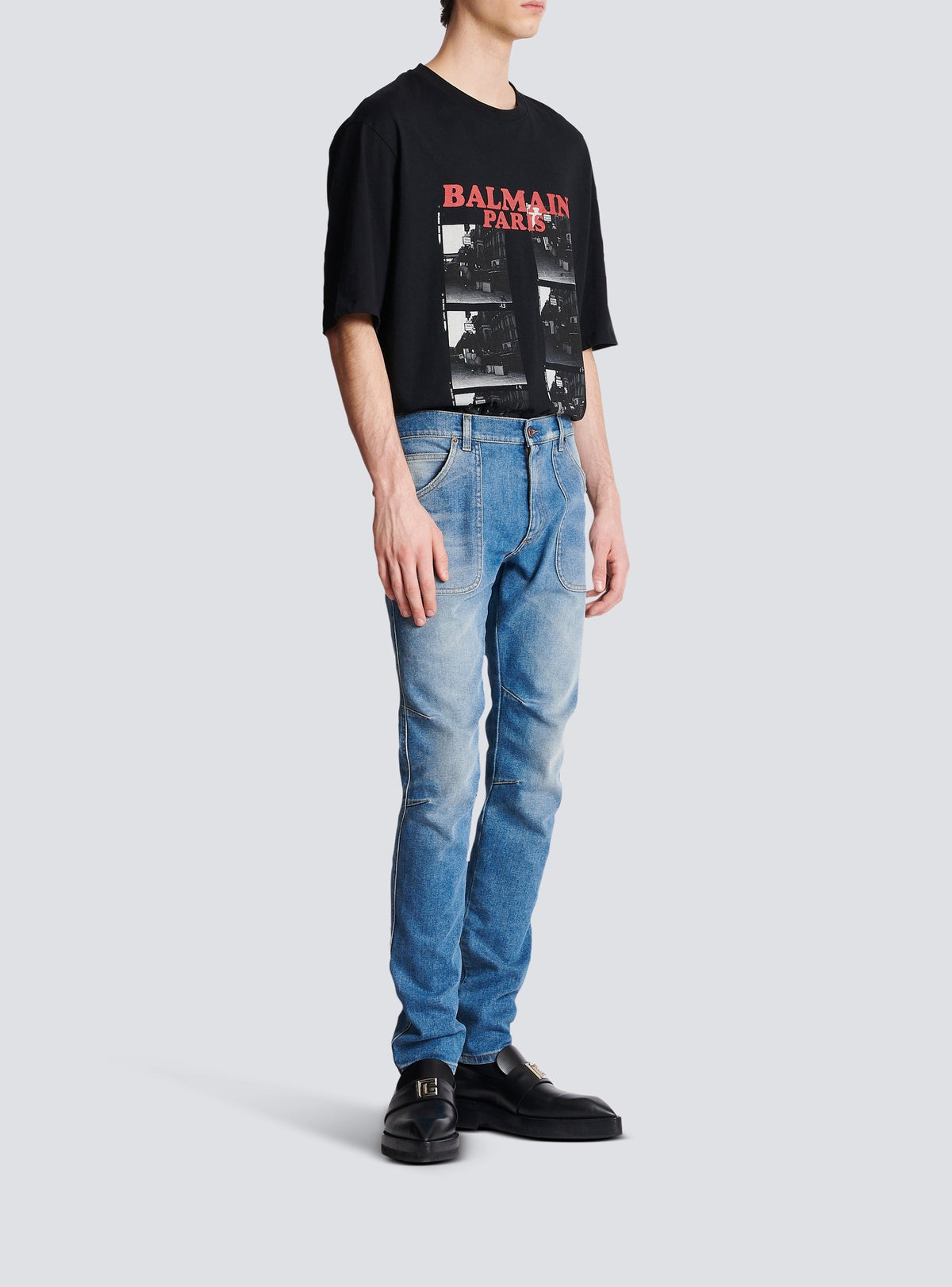 Pantalon slim en denim - Bleu Jean