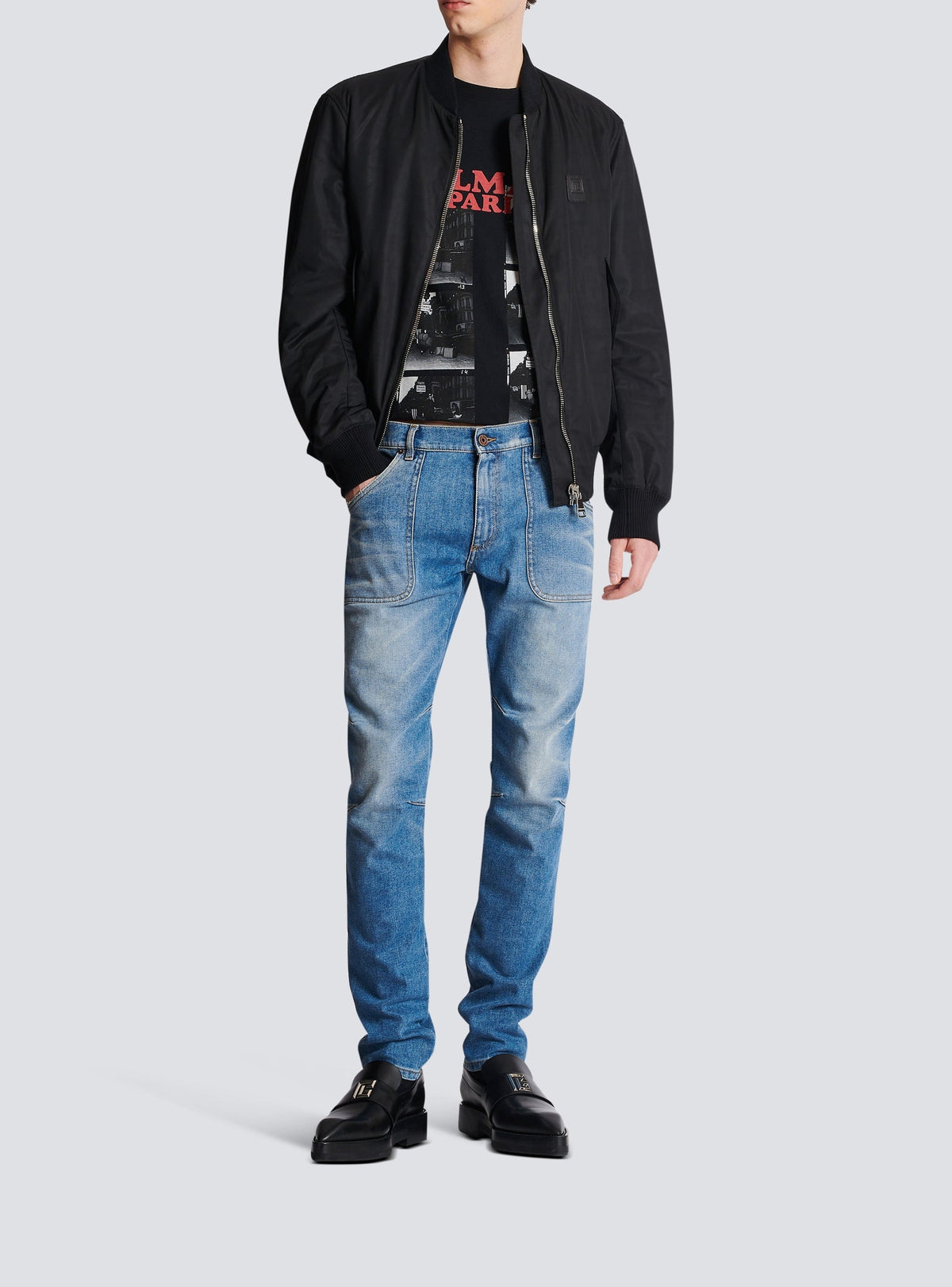 Pantalon slim en denim - Bleu Jean
