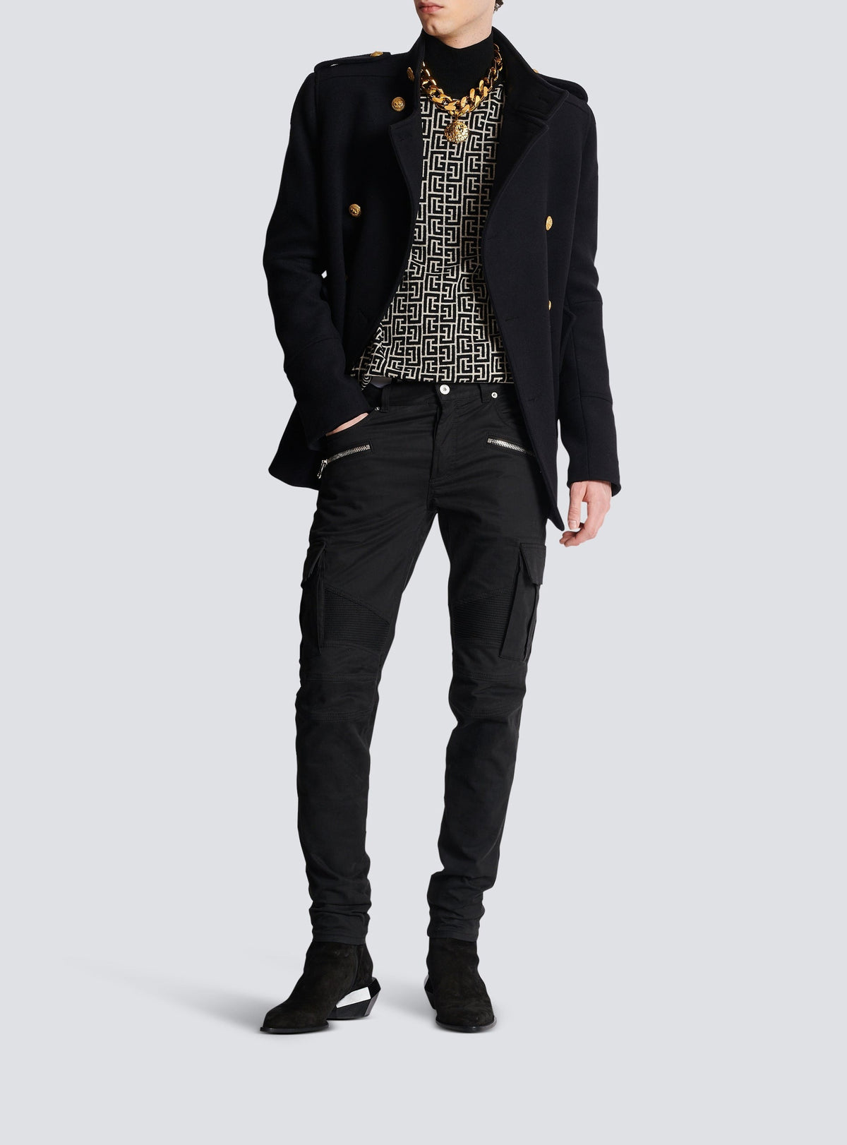 Pantalon cargo en coton - Noir